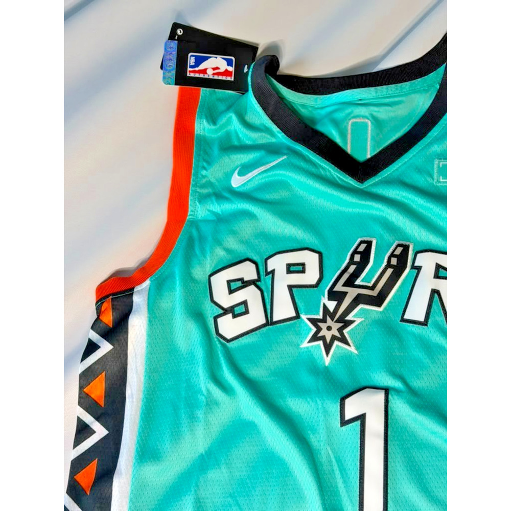 New San Antonio Spurs City Edition Jersey #1 Victor Wembanyama Teal XL - Picture 5 of 14